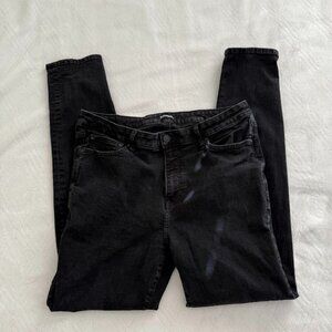 Express Jeans Men's 36x34 Black Denim Skinny Cotton Blend Stretch Zip Fly